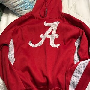 Pro Edge Red Hoodie with White Accents